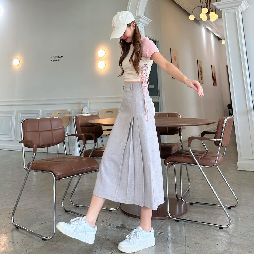 Chân váy midi xếp ly CV10