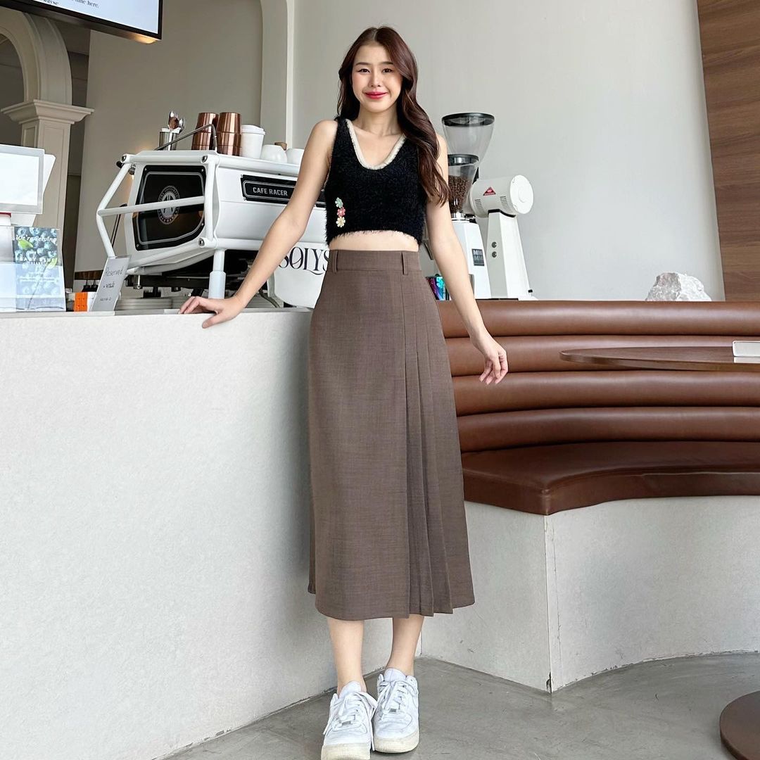 Chân váy midi xếp ly CV10