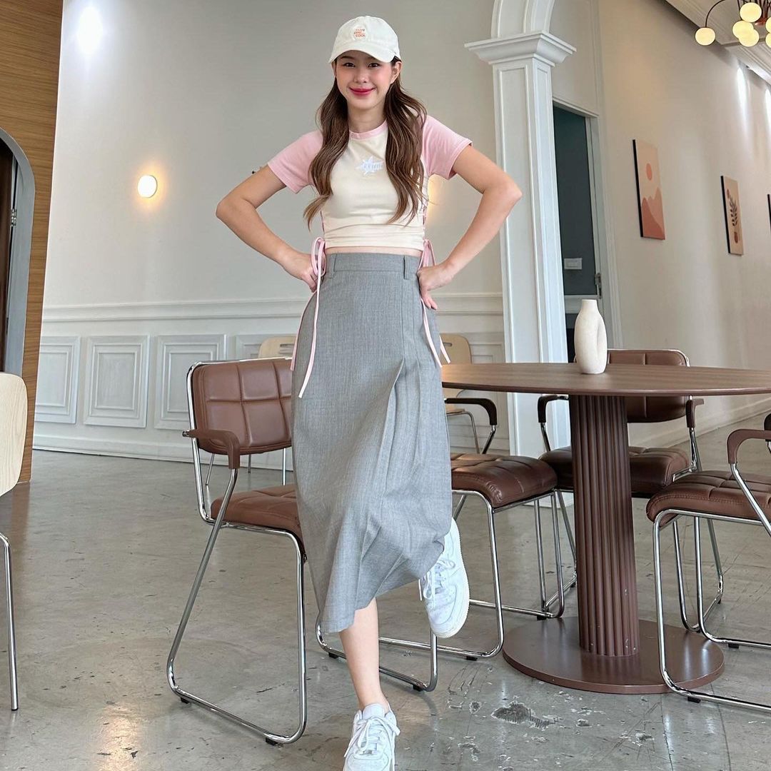 Chân váy midi xếp ly CV10