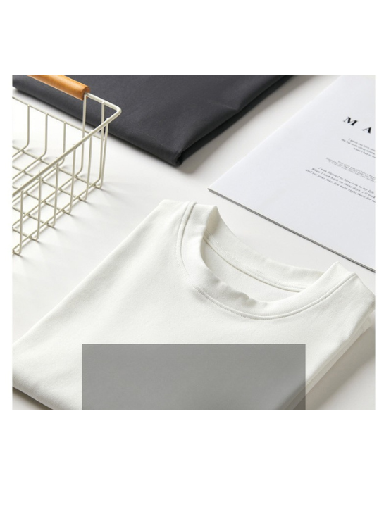 Áo Thun Nữ Cotton Co Giãn Cổ Tròn Tay Ngắn | Form Ôm Vừa Vặn, Màu Trơn, Thoáng Mát, Mặc Hè 2024 MAKILANA T1