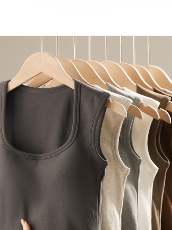 Áo Ba Lỗ Nữ Cotton Nguyên Chất | Kèm Đệm Ngực, Che Ngực, Gợi Cảm, Basic, Mặc Xuân Hè Thu MAKILANA T8