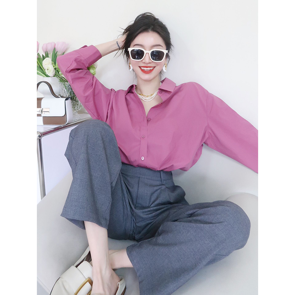 SM8 Áo sơ mi nữ dài tay nhiều màu sắc phong cách năng động, trẻ trung phù hợp đi làm, đi chơi LANA SM8