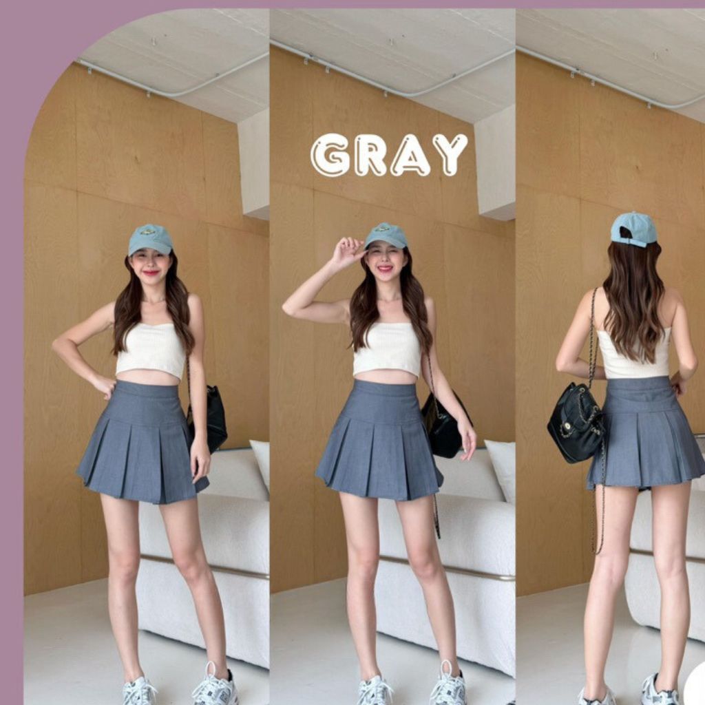 Chân váy tennis lưng cao, có lót quần , chân váy xếp ly cạp cao CV19