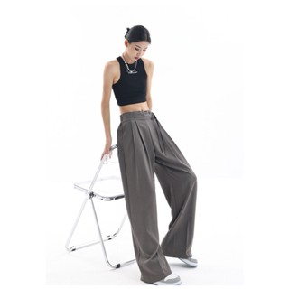 Quần ống suông nữ cạp 2 khuy lệch, quần ống rộng cao cấp QT79