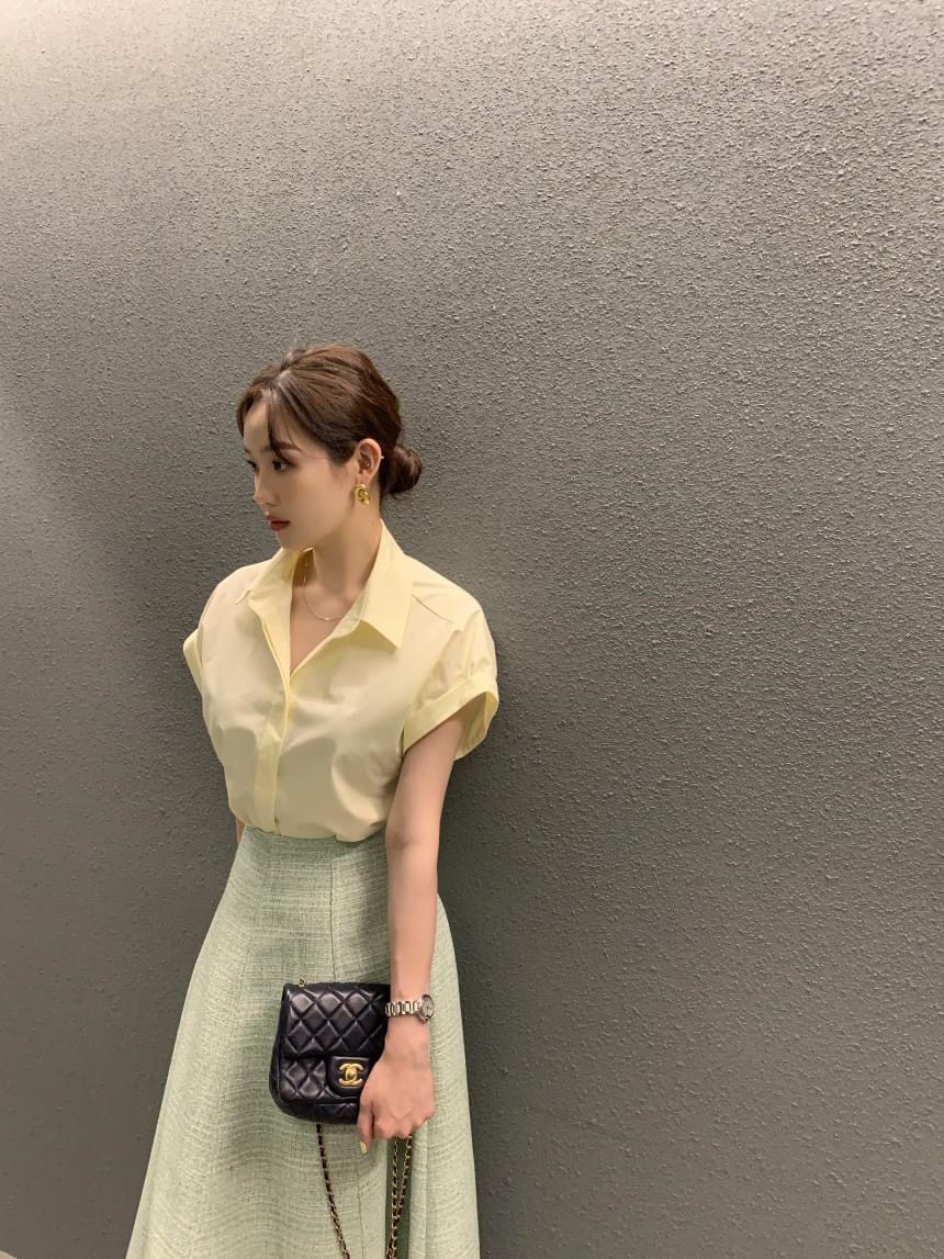 Áo sơ mi nữ tay ngắn cánh dơi MAKILANA nhiều màu sắc kiểu phom rộng phong cách nhẹ nhàng, trẻ trung, năng động SM9