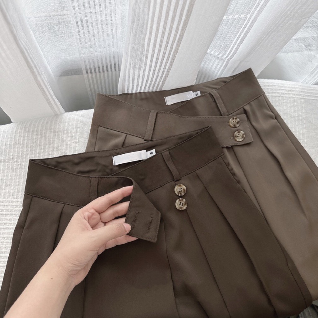 Quần xuông nữ khuy lệch QT40