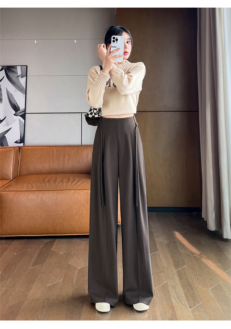 Quần ống suông nữ, quần nữ ống rộng giấu khuy, quần nữ may bằng vải độc quyền nhà LANA không nhăn. (QT74)