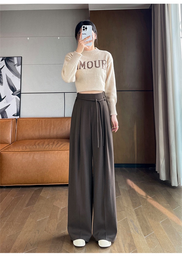 Quần ống suông nữ, quần nữ ống rộng giấu khuy, quần nữ may bằng vải độc quyền nhà LANA không nhăn. (QT74)