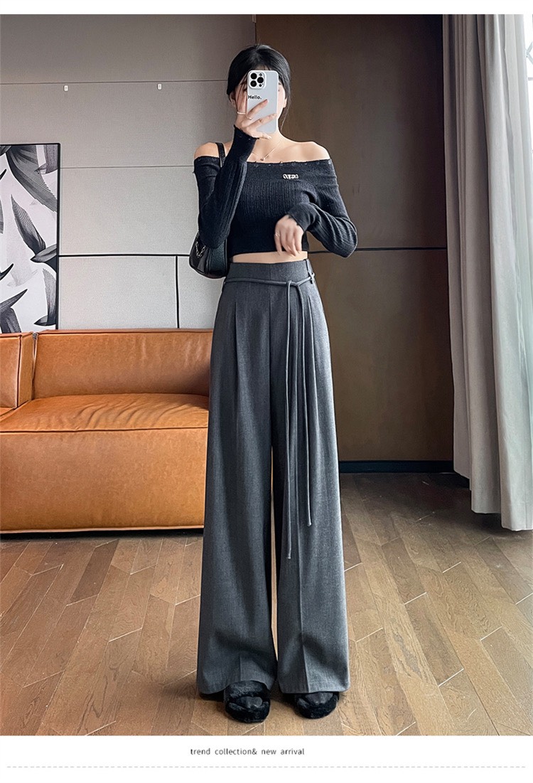 Quần ống suông nữ, quần nữ ống rộng giấu khuy, quần nữ may bằng vải độc quyền nhà LANA không nhăn. (QT74)