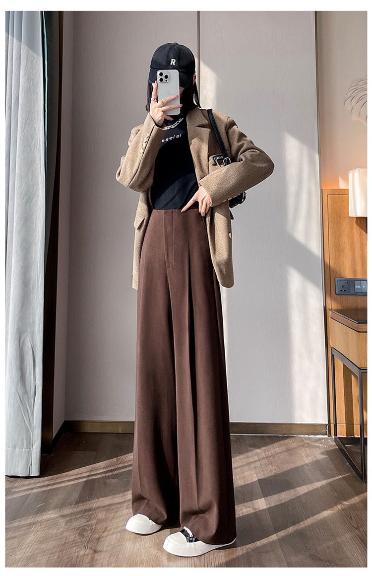 Quần suông nữ li trước, quần nữ may bằng vải độc quyền nhà LANA không nhăn, ống rộng lưng cao siêu tôn dáng. (QT75)