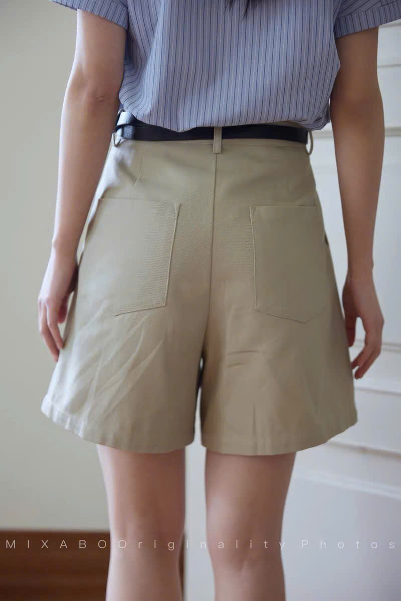 QS14 - QUẦN SHORT ỐNG RỘNG CẠP CAO MÀU KAKI ĐA NĂNG MAKILANA DÀNH CHO NỮ, QUẦN ĐÙI KIỂU DÁNG MỚI MÙA HÈ 2026