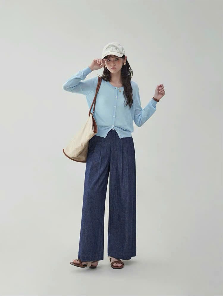 QT98 - QUẦN NỮ CAP CAO ỐNG RỘNG CHẤT LIỆU BÒ GIẤY MAKILANA, QUẦN XẾP LY ỐNG SUÔNG DÀNH CHO NỮ