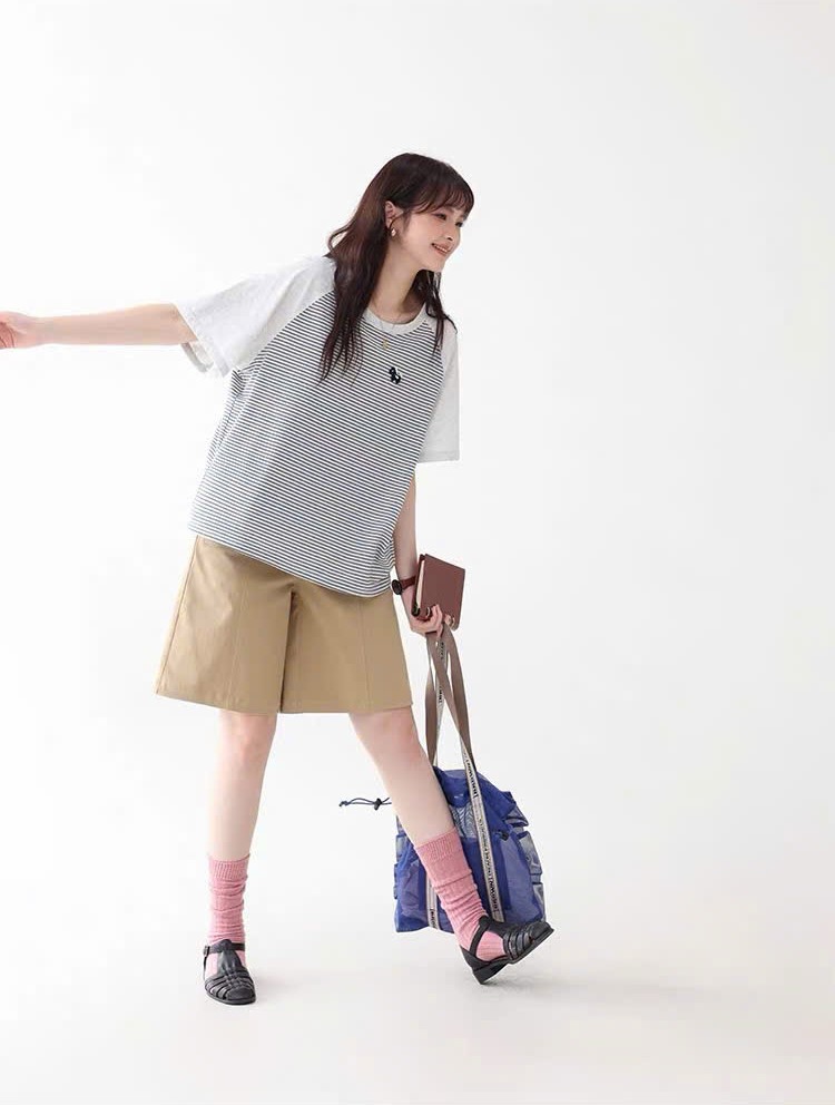 QS15 - QUẦN SHORT KAKI CẠP CAO DÁNG RỘNG MAKILANA DÀNH CHO NỮ, QUẦN ĐÙI NỮ ỐNG SUÔNG NGANG GỐI
