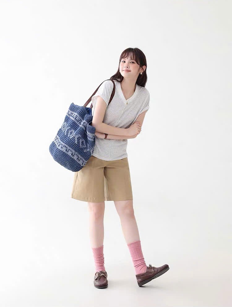 QS15 - QUẦN SHORT KAKI CẠP CAO DÁNG RỘNG MAKILANA DÀNH CHO NỮ, QUẦN ĐÙI NỮ ỐNG SUÔNG NGANG GỐI