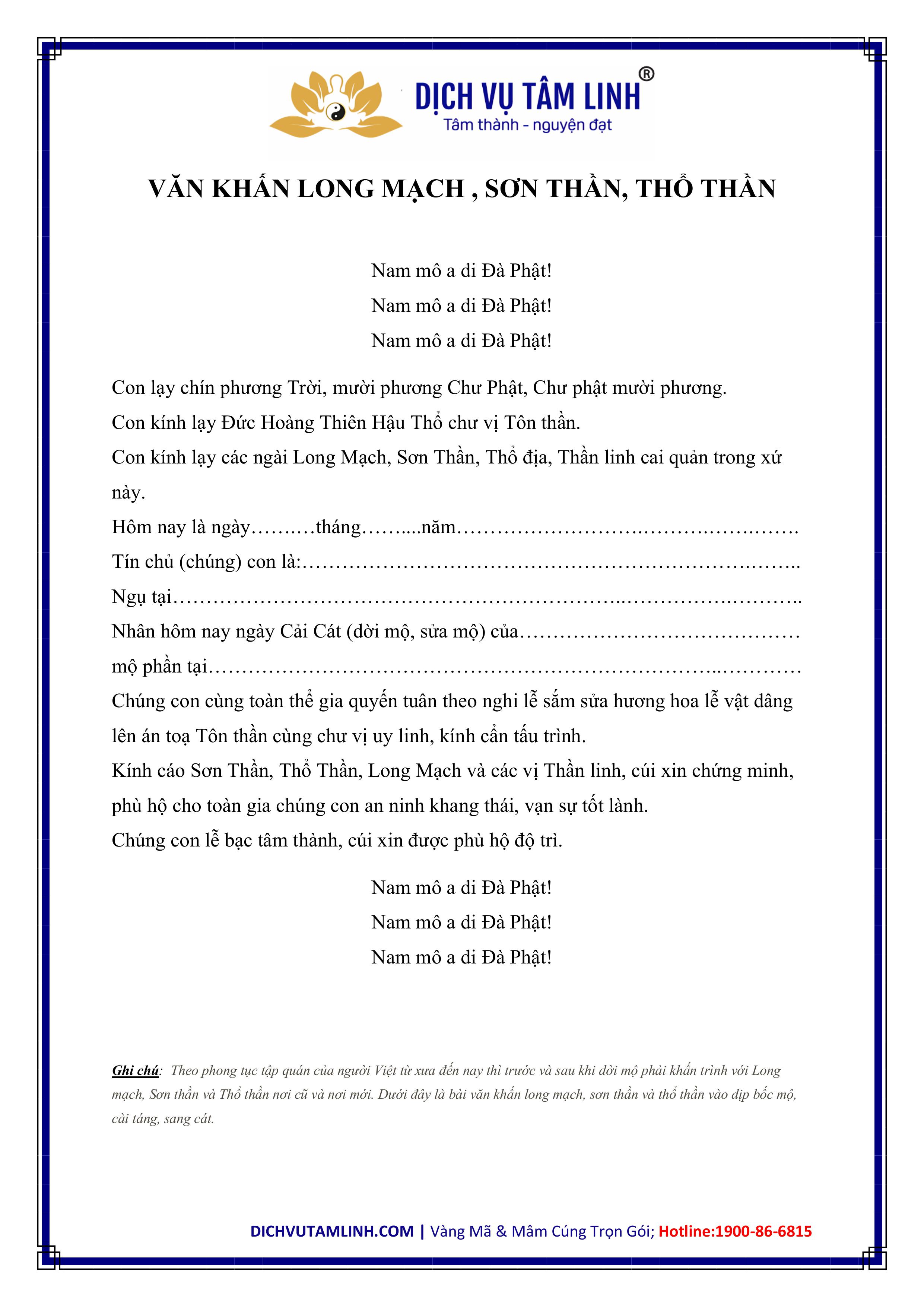 Văn Khấn Đọc Trước Và sau Khi Bốc Mộ