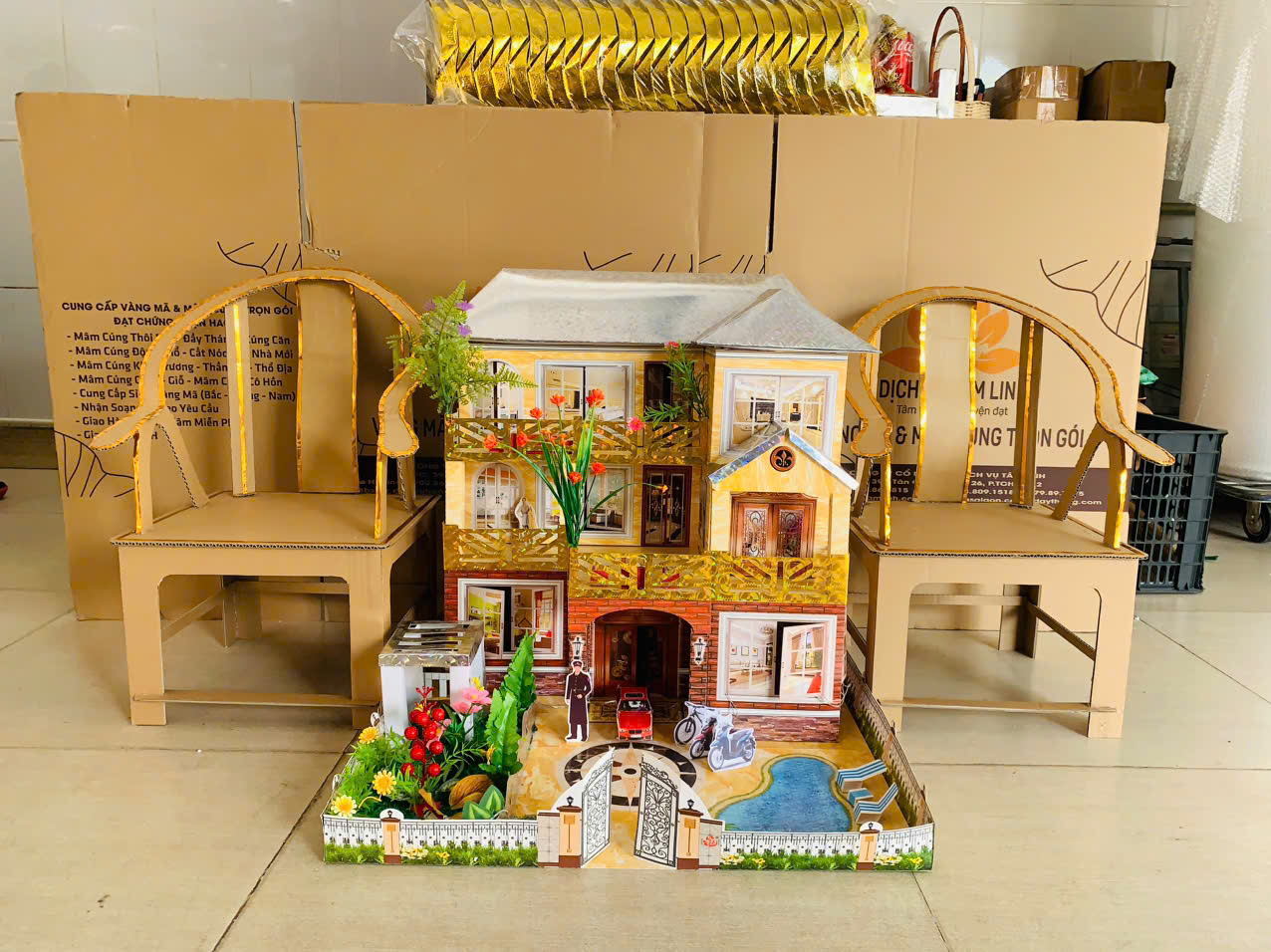 Nhà Giấy Vàng Mã: Biệt Thự Sang Trọng và Lễ Vàng Mã Theo Yêu Cầu