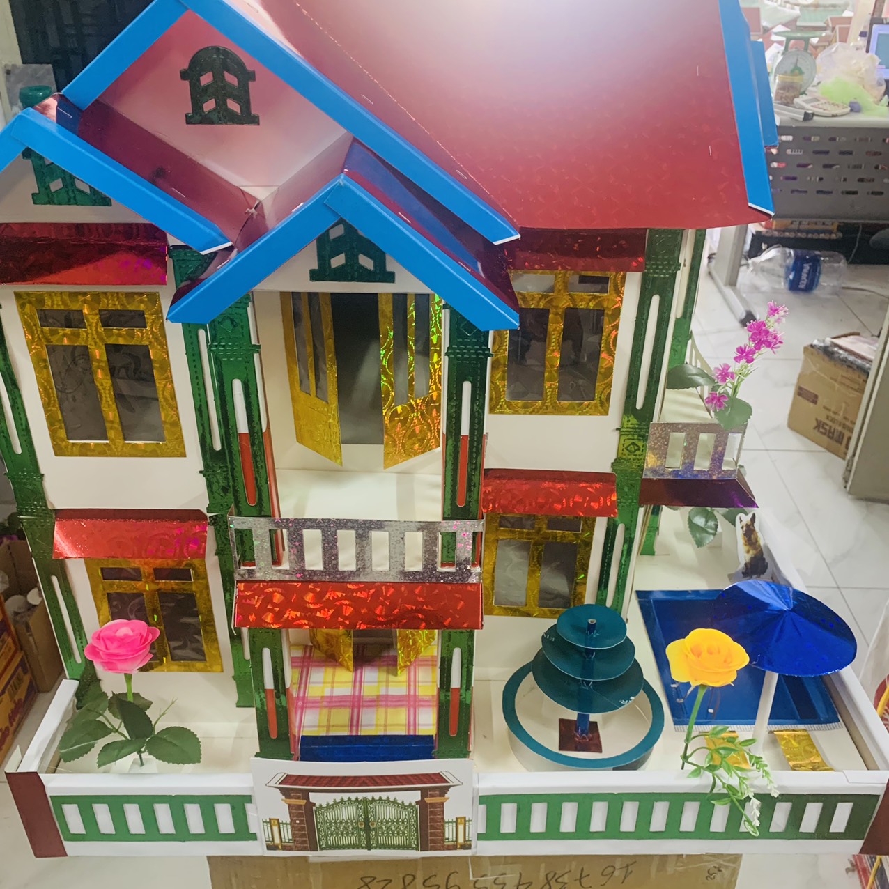 Biệt thự sân vườn mini vàng mã VIP12 (Mẫu làm thủ công, sang trọng, đẹp)