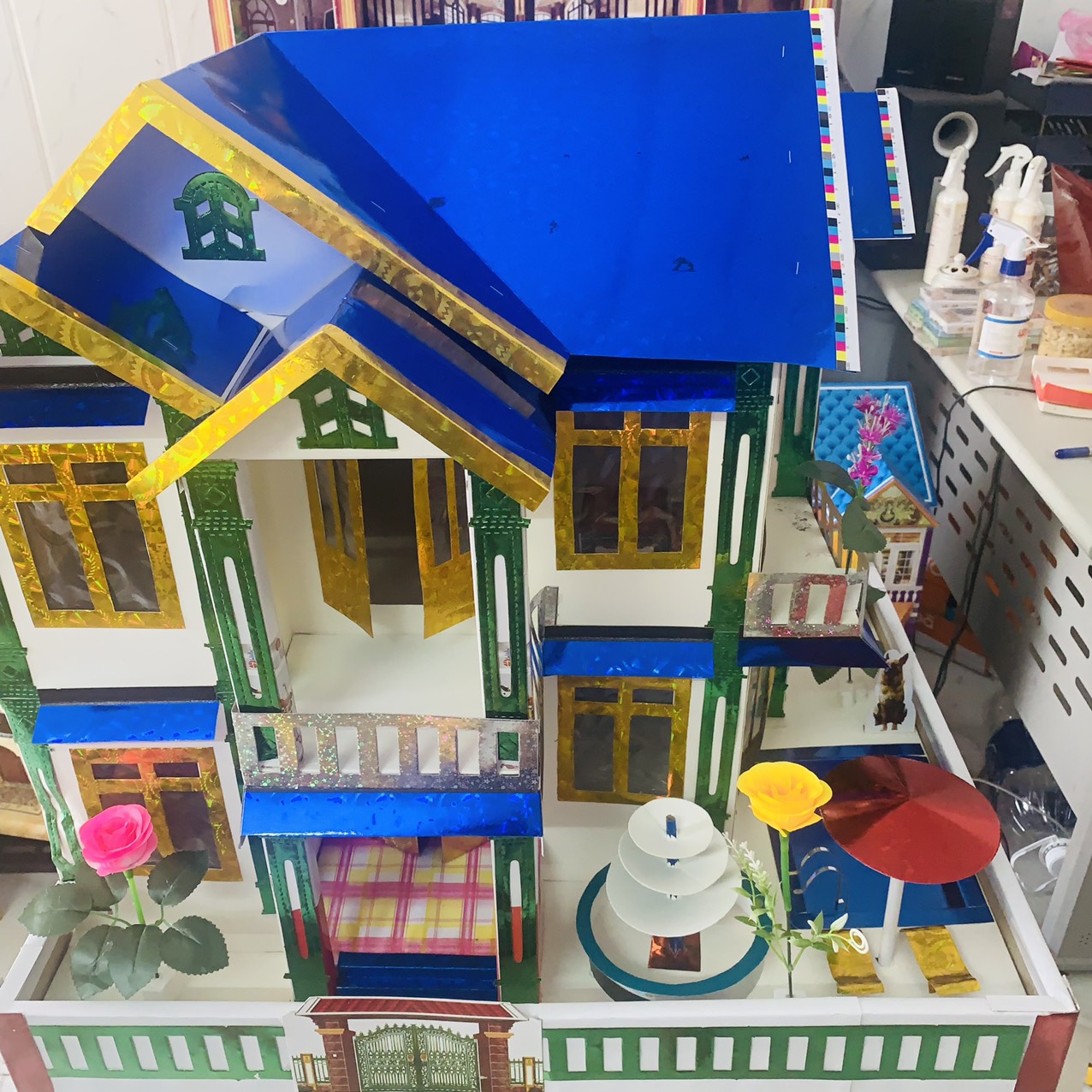 Biệt thự sân vườn mini vàng mã VIP11 (Mẫu làm thủ công, sang trọng, đẹp)