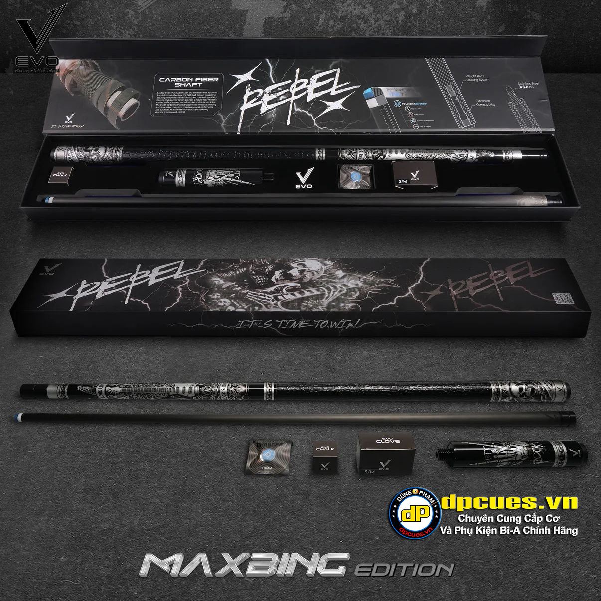 CƠ EVO REBEL 1 MAXBING EDITION - TAY CẦM DA ĐEN