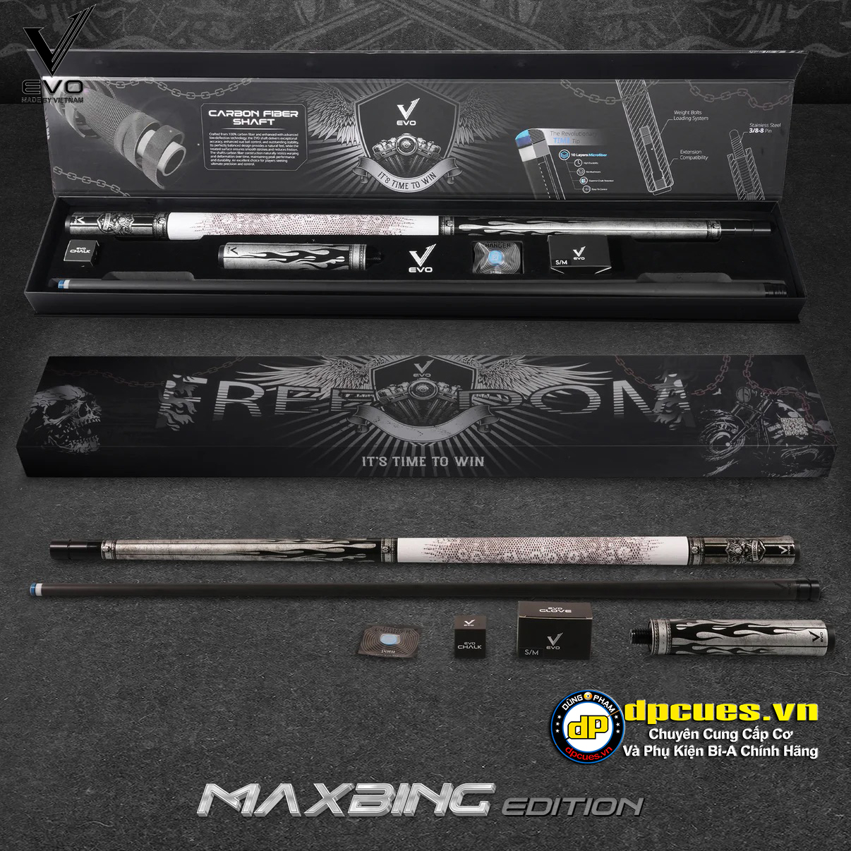 CƠ EVO FREEDOM 2 MAXBING EDITION - SHADOW FLAME - TAY CẦM DA TRẮNG