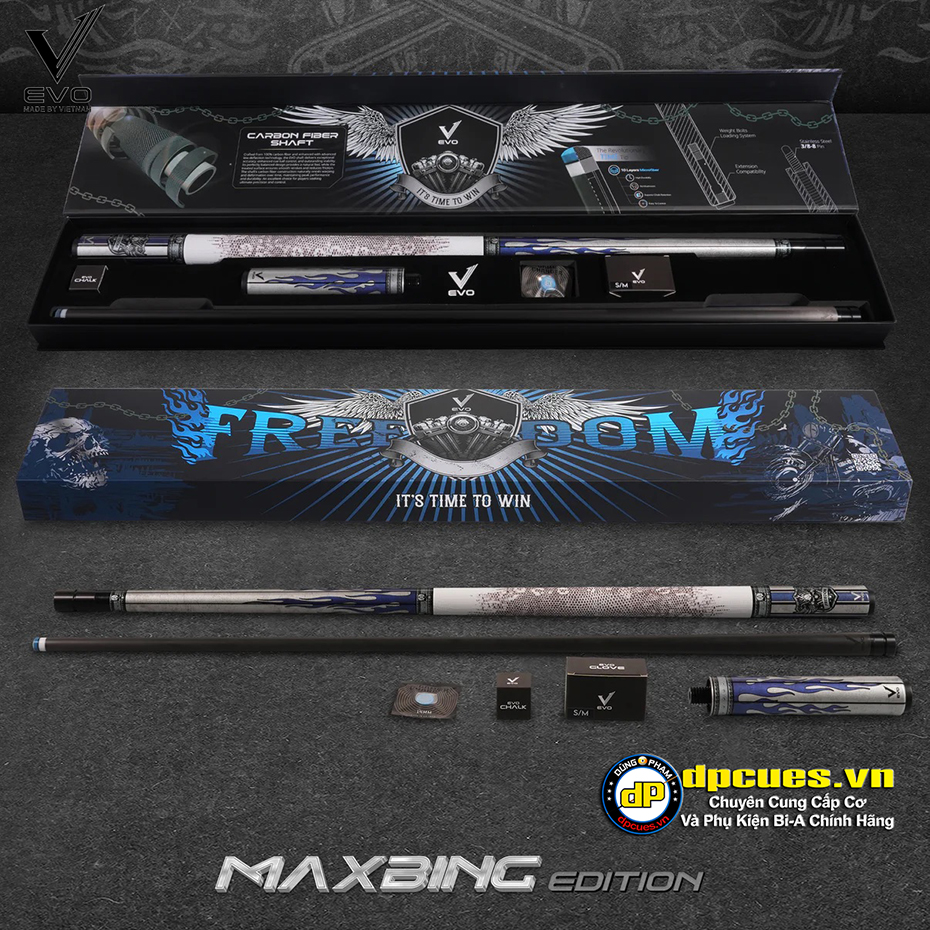 CƠ EVO FREEDOM 4 MAXBING EDITION - AZURE FLAME - TAY CẦM DA TRẮNG