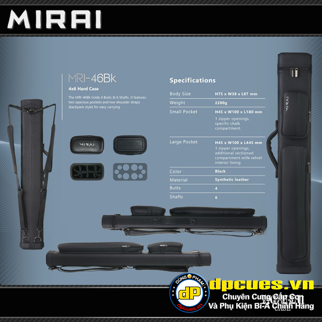 Bao cơ Mirai 4 Chuôi 6 Ngọn - Black