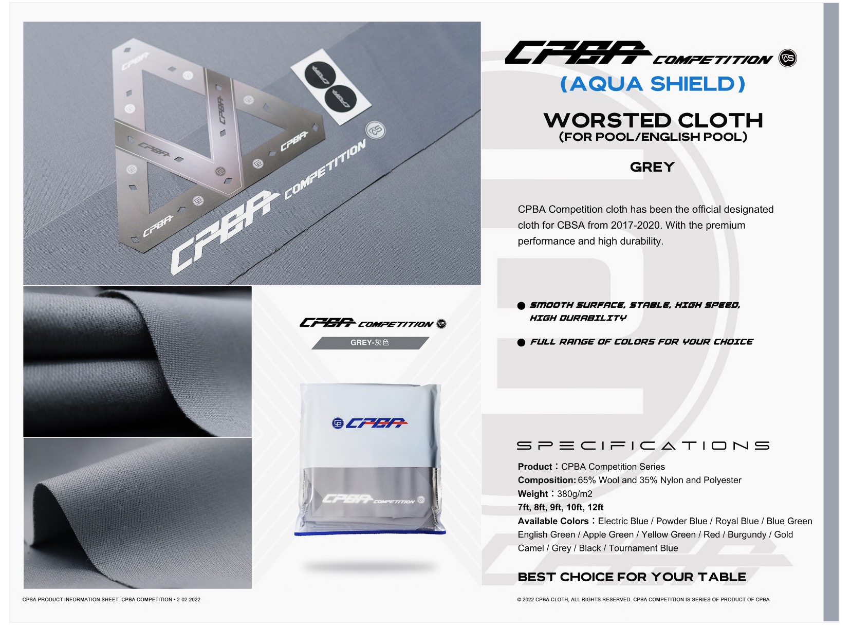 Nỉ CPBA Competition