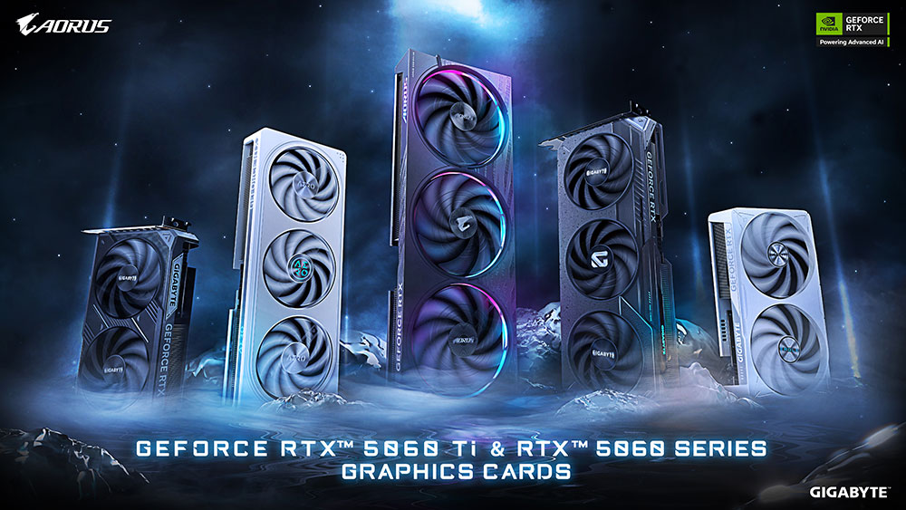 GIGABYTE ra mắt GeForce RTX™ 5060 Ti & 5060 với hệ thống làm mát tiên tiến, tối ưu cho AI và trải nghiệm chơi game đỉnh cao
