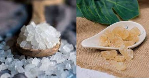 Đường phèn có hai loại là đường phèn trắng và vàng