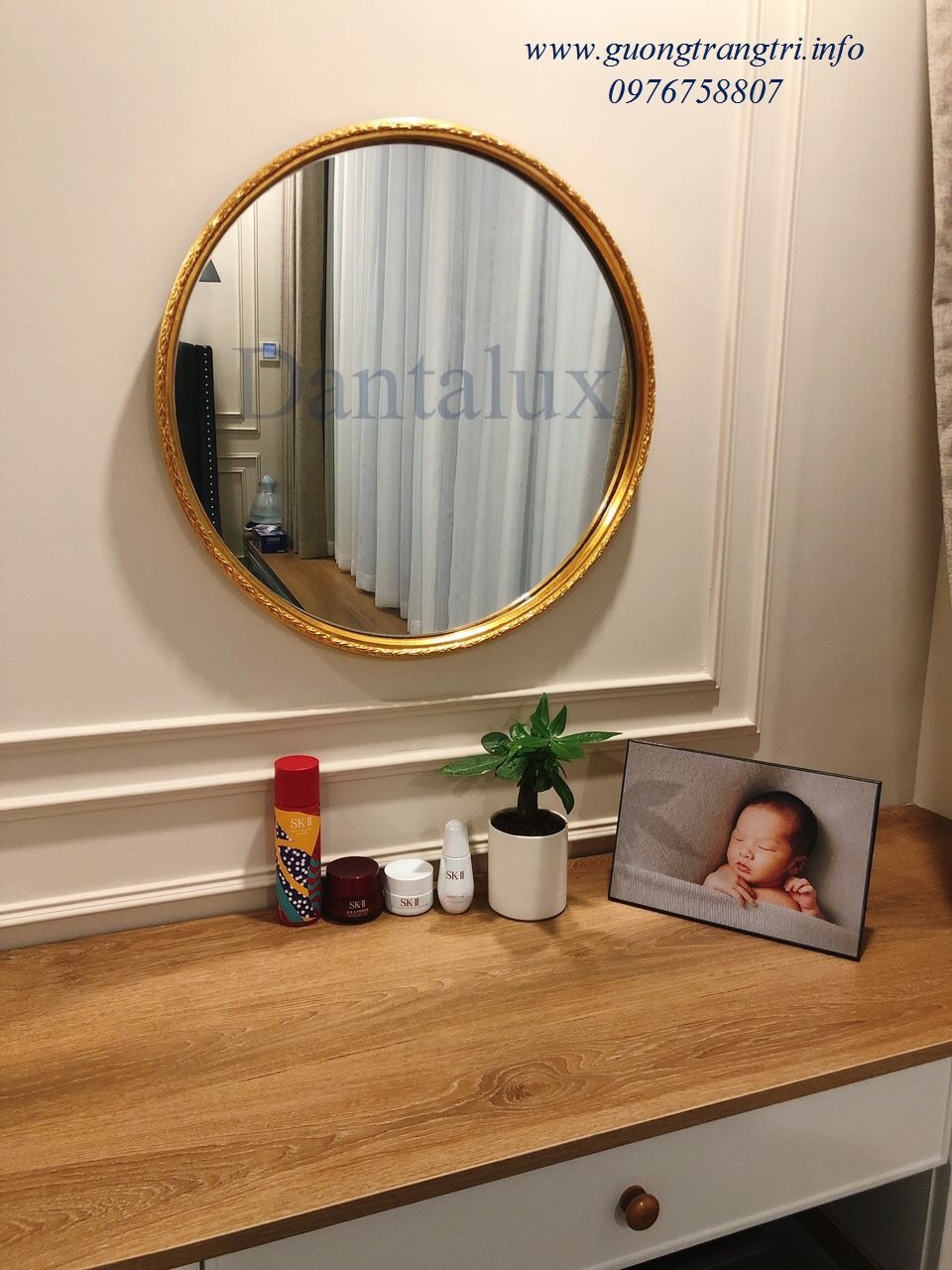 Gương tròn Oras vành cổ D70