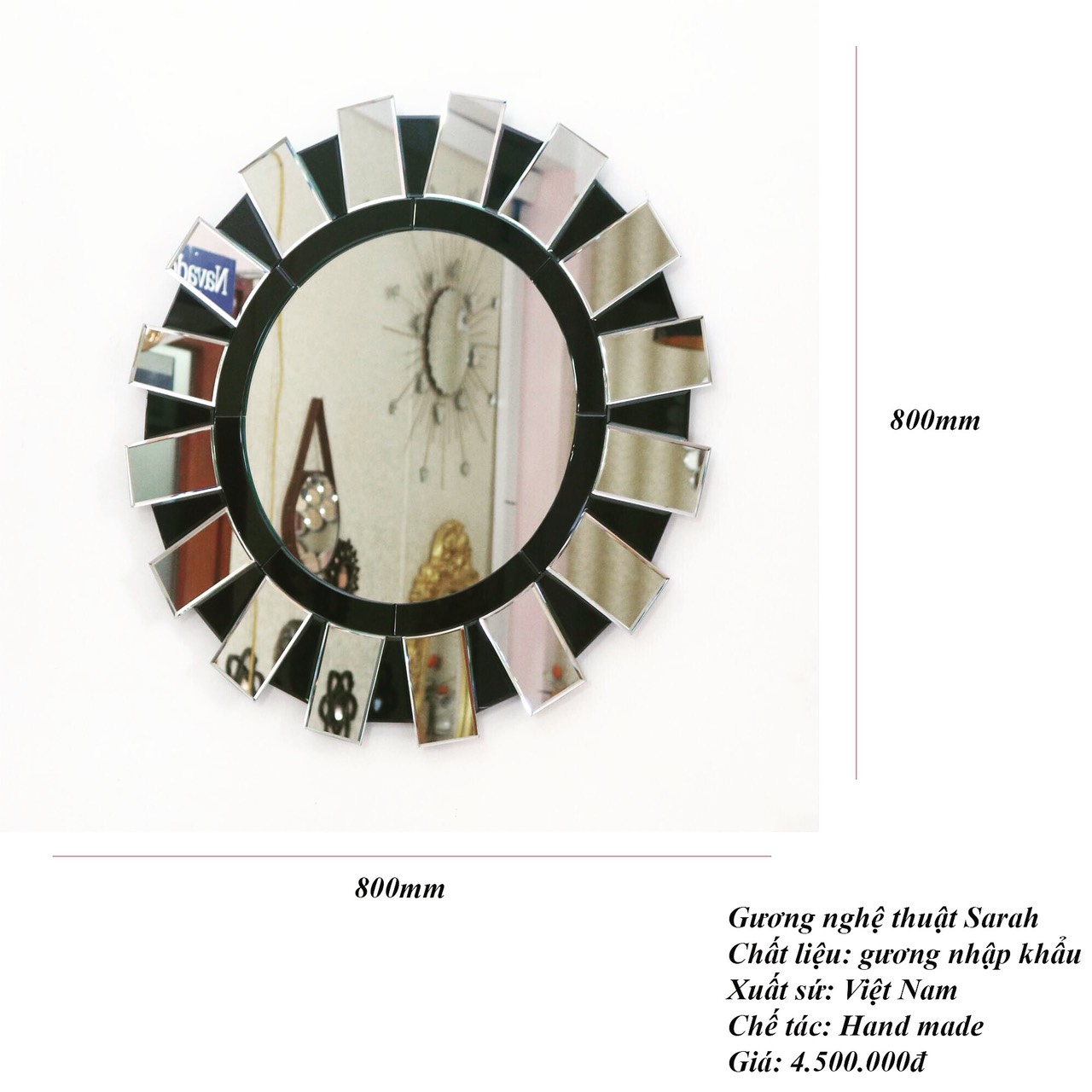 Gương trang trí nghệ thuất Sarah