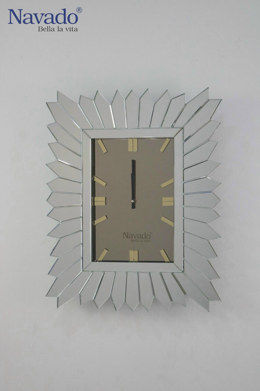 Đồng hồ trang trí Lasvegas - Chế tác từ gương