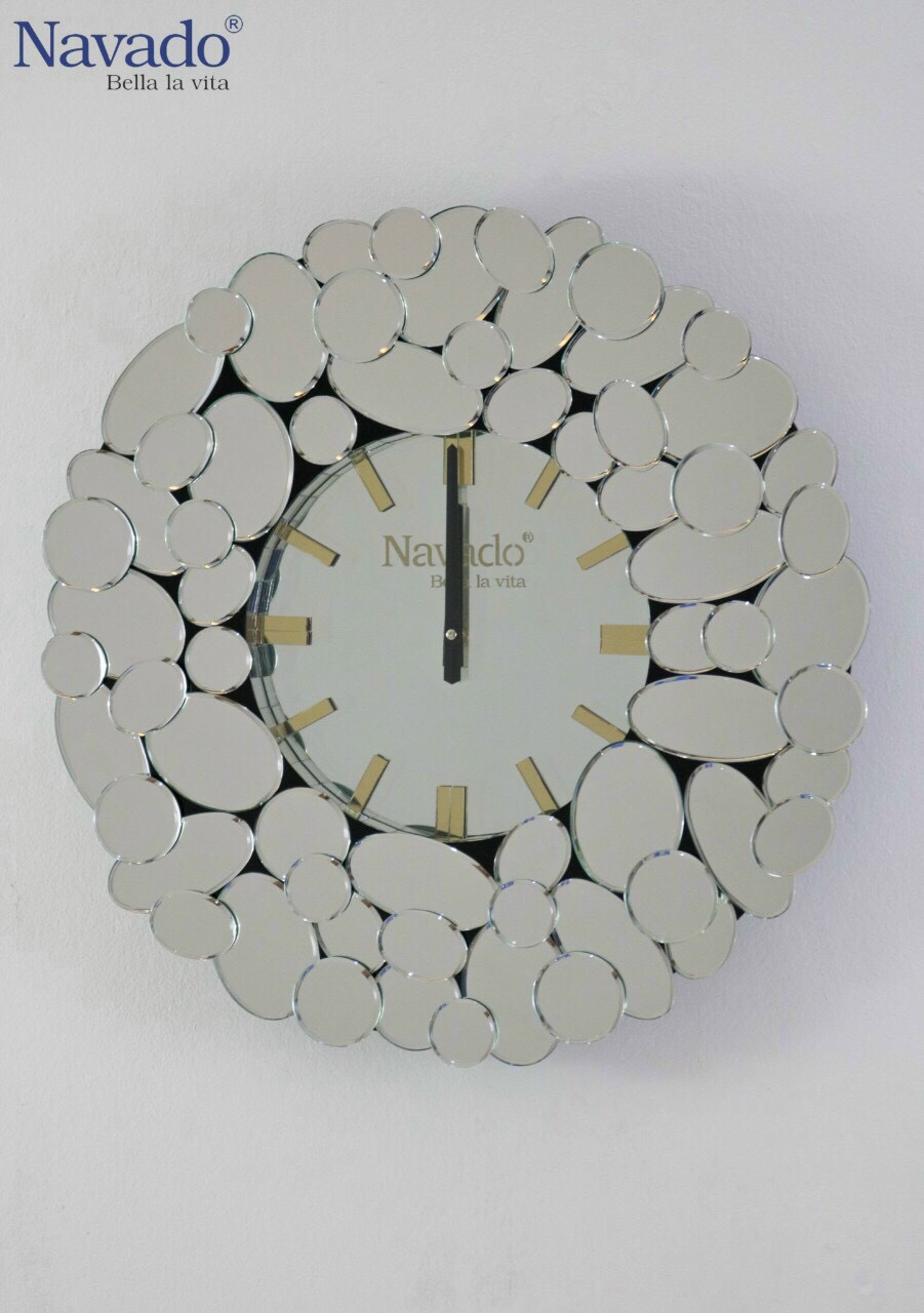 Đồng hồ trang trí Queen - chế tác từ gương