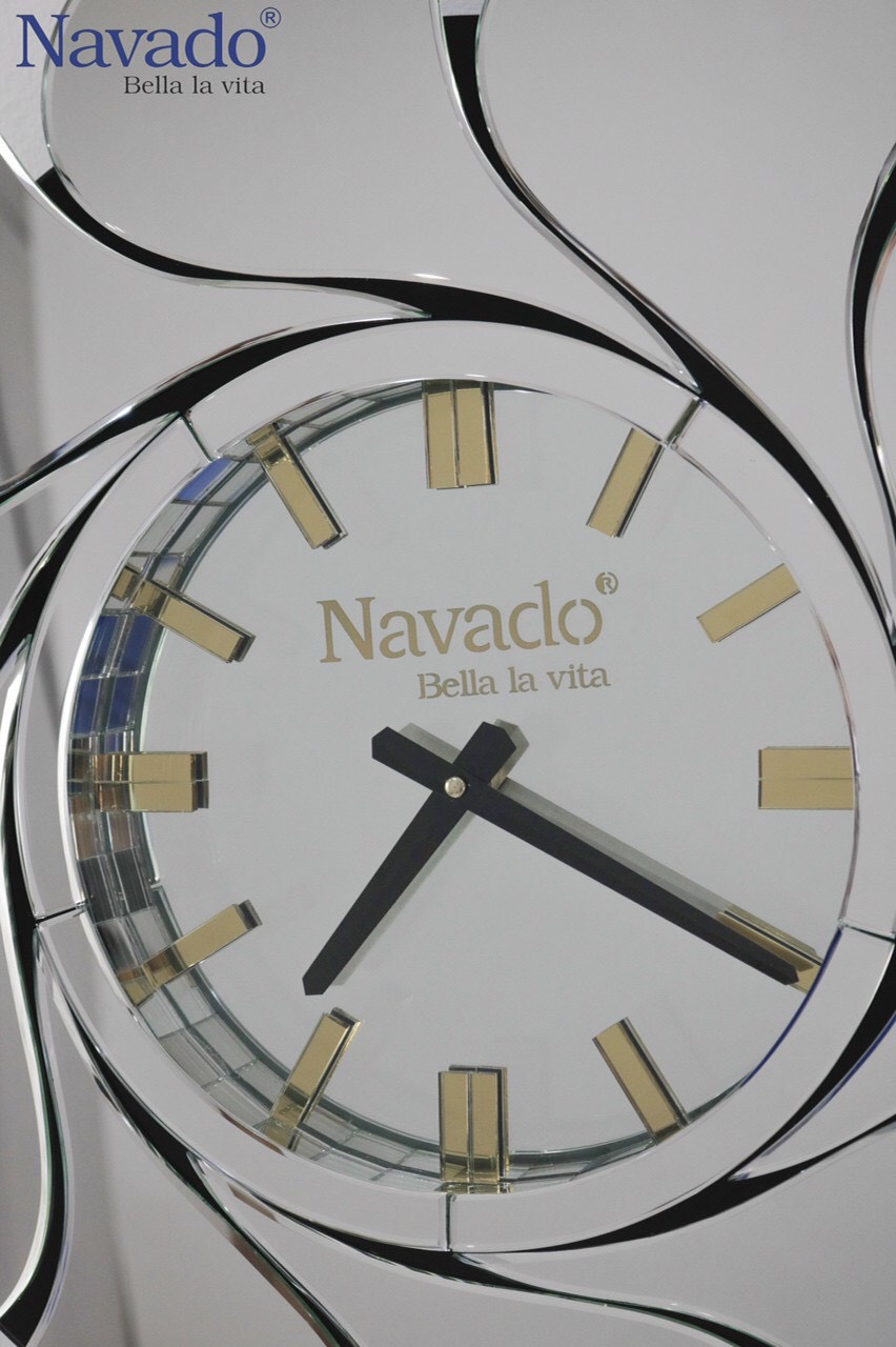 Đồng hồ nghệ thuật Mimosa - Chế tác từ gương