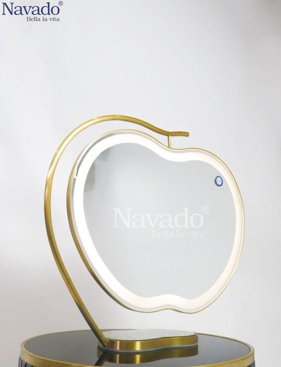 GƯƠNG TRANG ĐIỂM APPLE  LED D60CM ( CÓ ĐÈN LED VÀ NÚT CẢM ỨNG ĐÓNG/ MỞ )