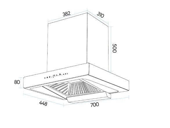 Thông số kỹ thuật máy hút mùi Canzy CZ EH70AW Thông số kỹ thuật máy hút mùi Canzy CZ EH70AW