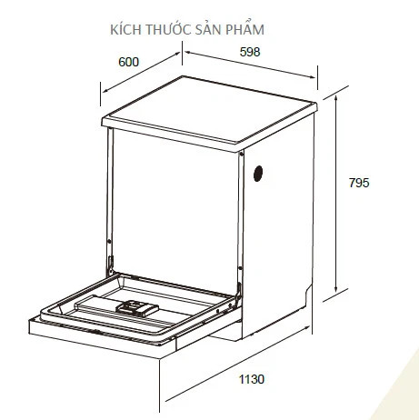 Máy rửa bát Canzy CZ-WSG14PTC SERI 8 | Canzy Vietnam - Thiết Bị Nhà Bếp  Canzy Chính Hãng