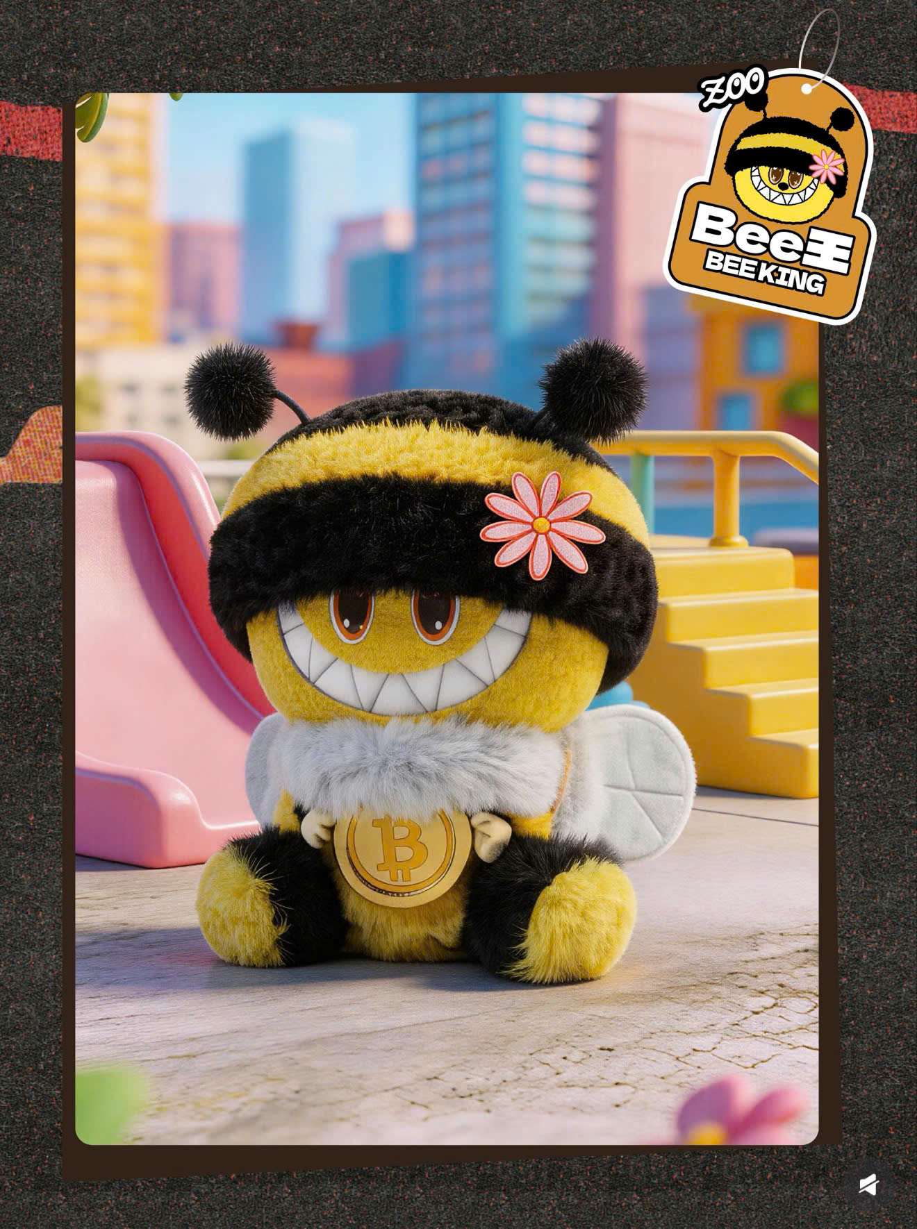 Big Heart - Multi Zoo Plush Keychain