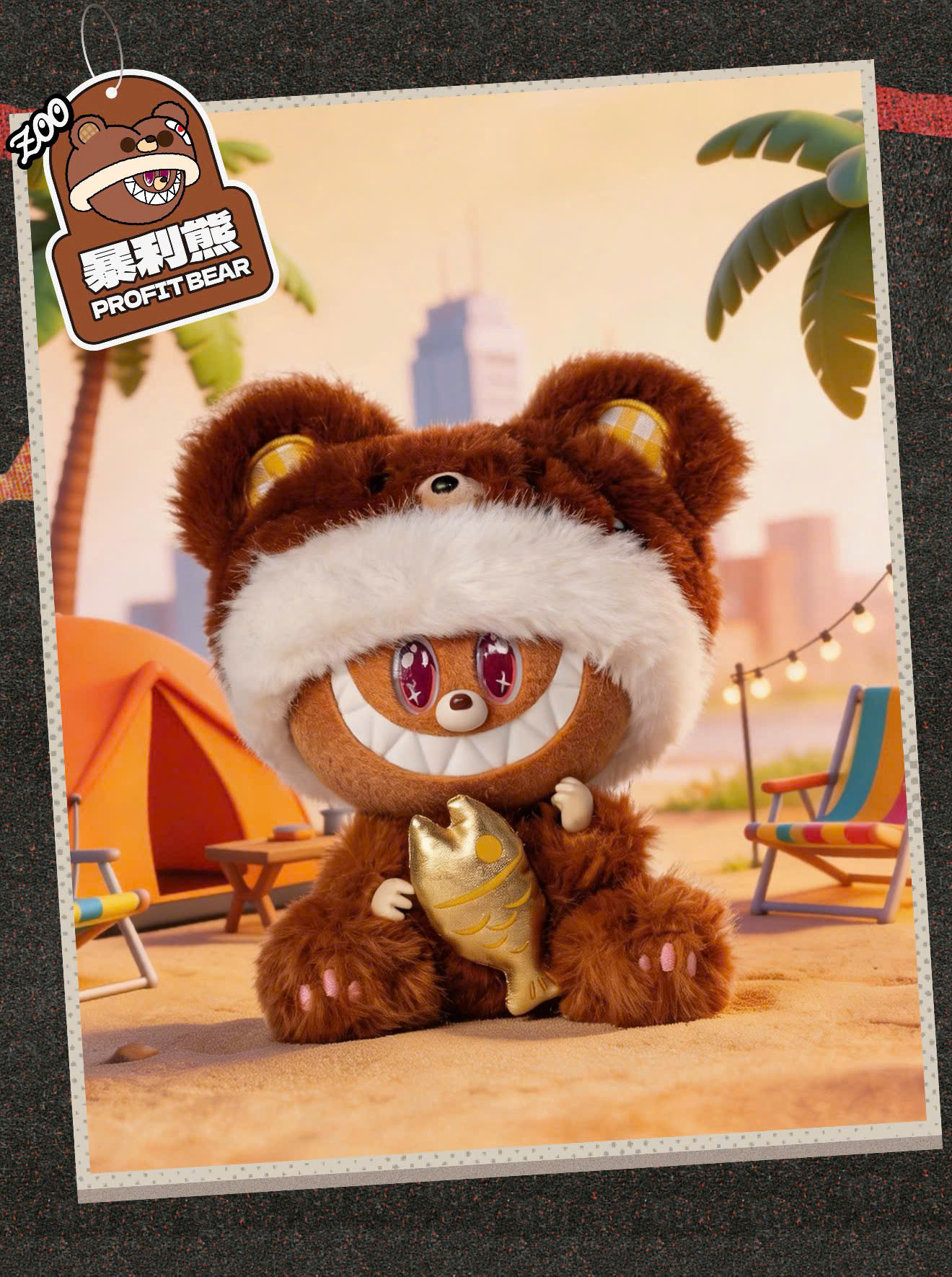 Big Heart - Multi Zoo Plush Keychain