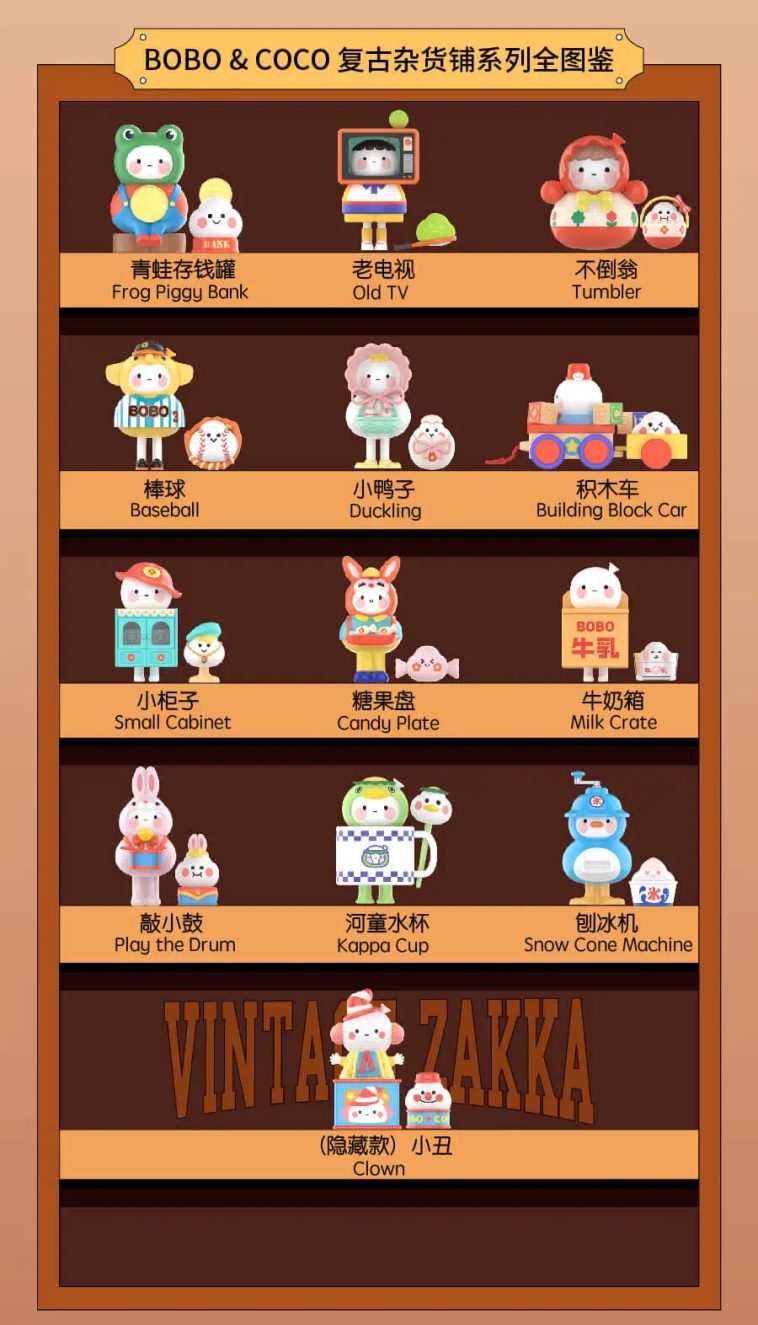 Popmart BoBo & CoCo Vintage ZAKKA Blindbox Series