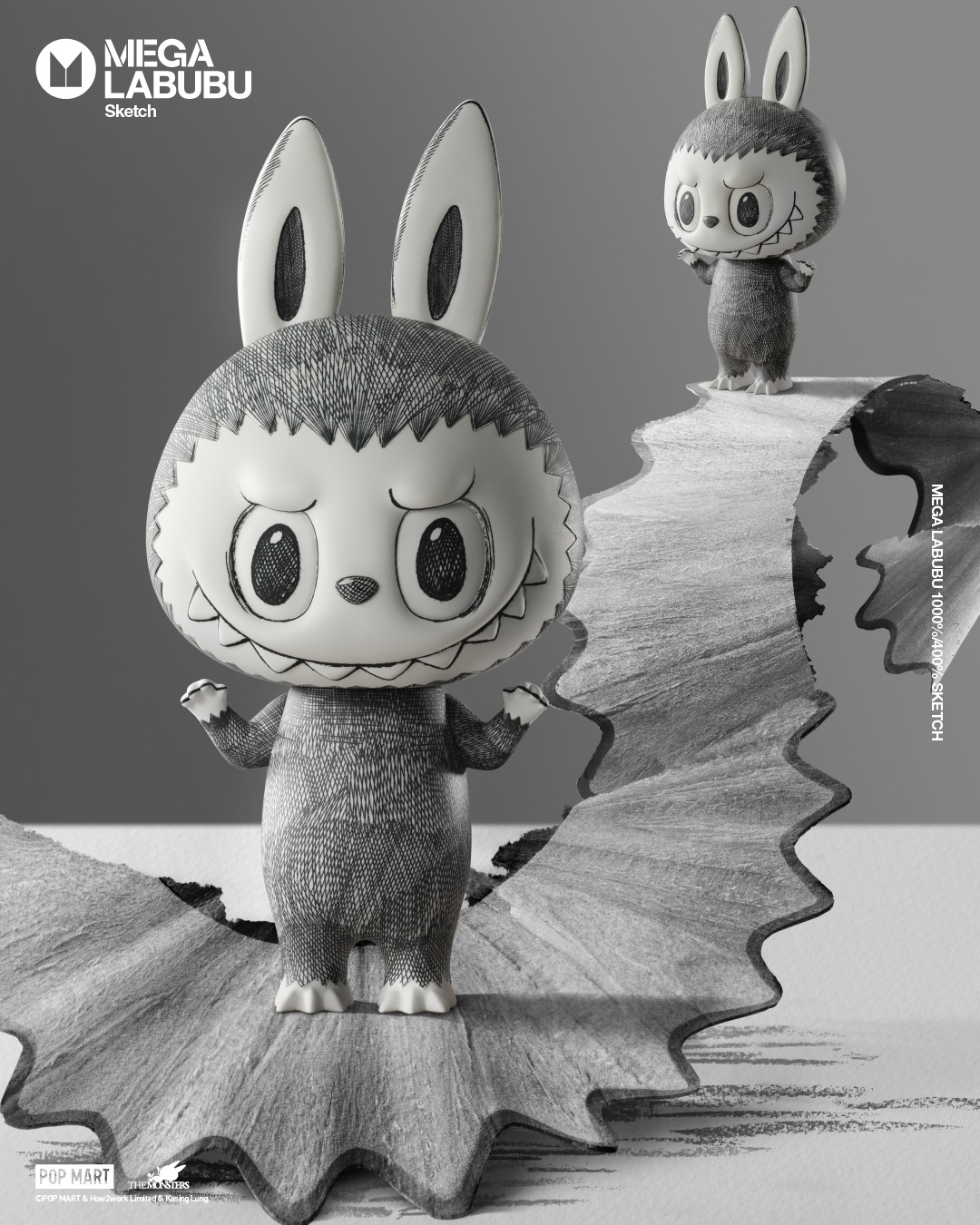 MEGA LABUBU 400% Sketch