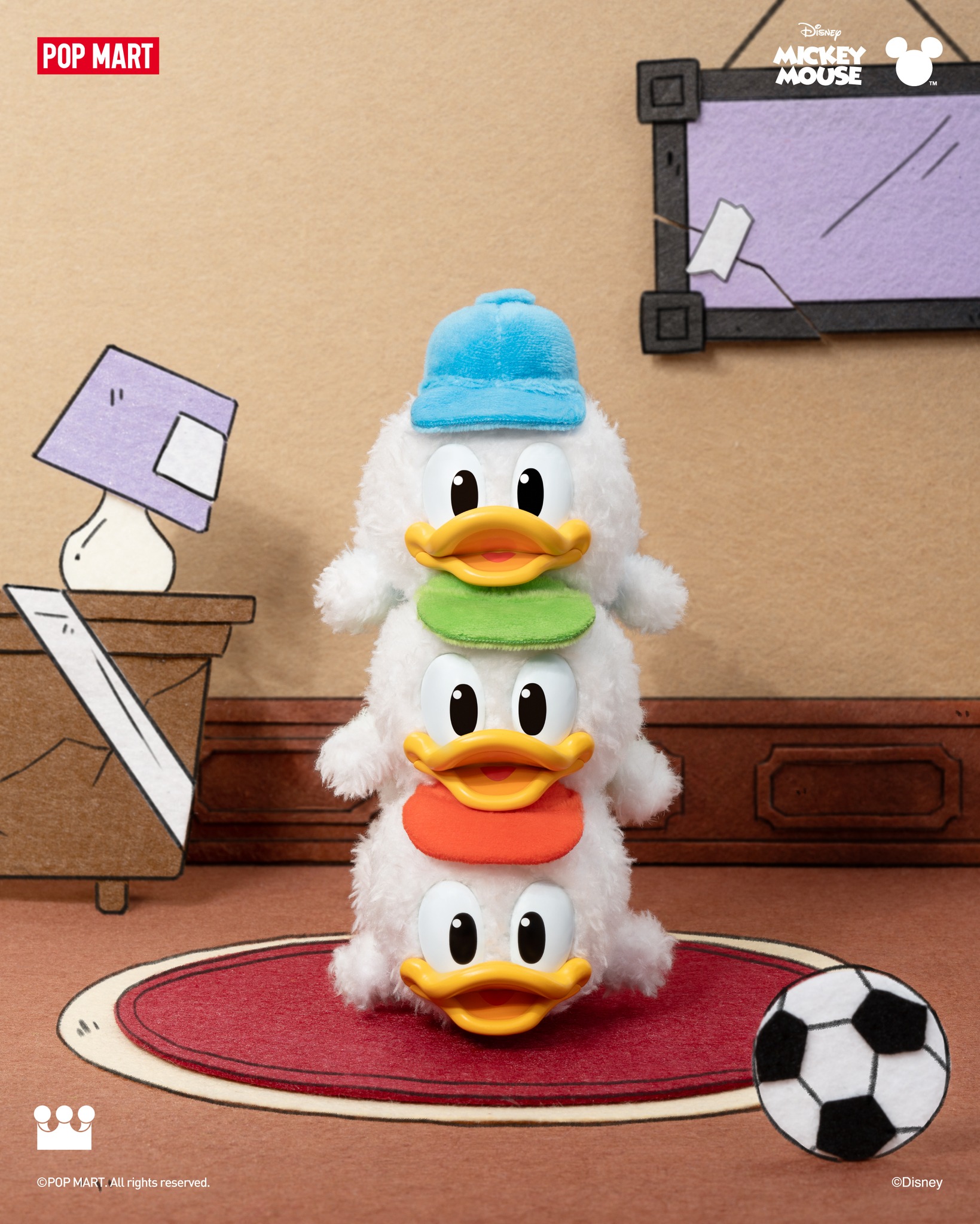 Mickey Family Cute Together Keychain Series Figures