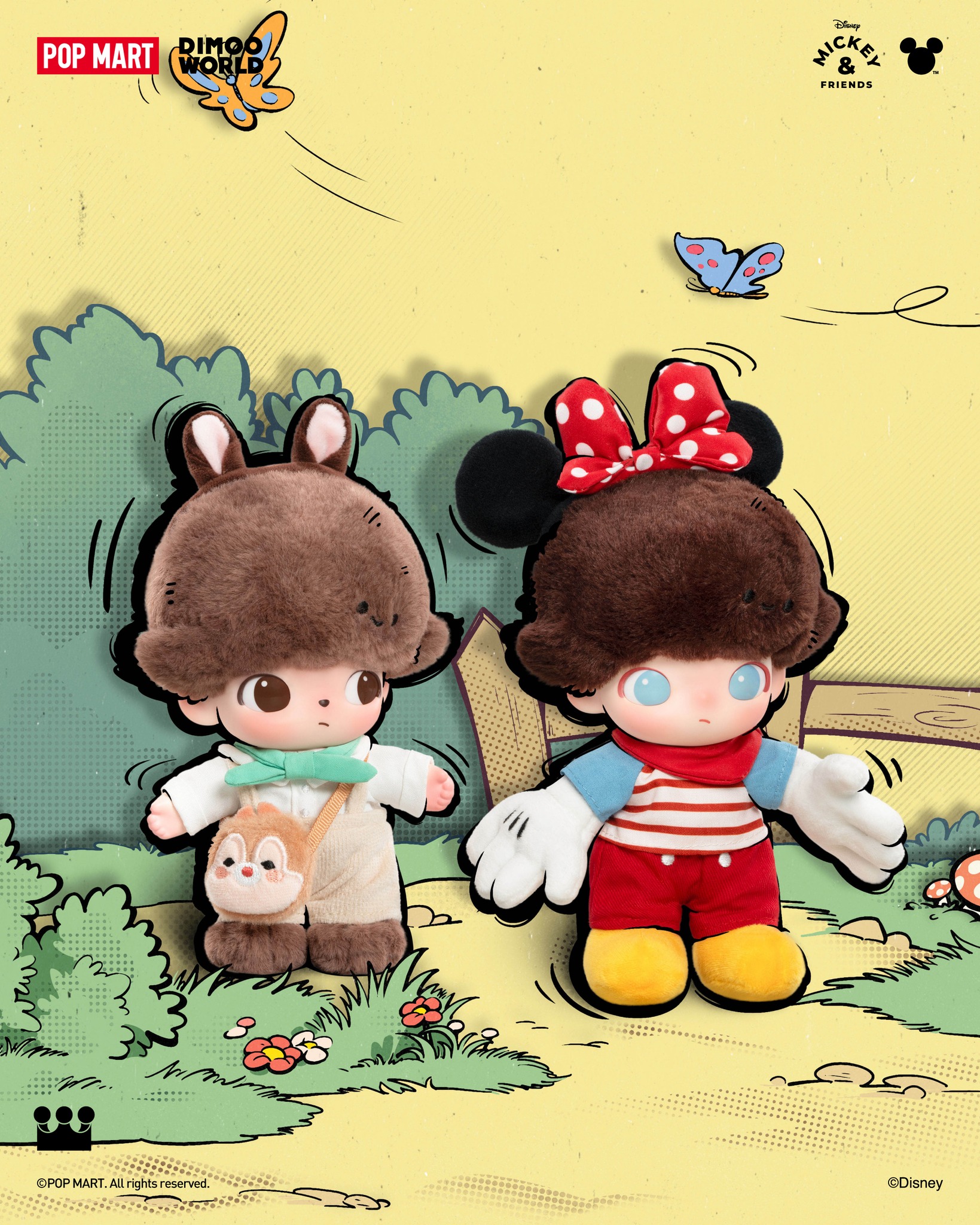 DIMOO WORLD × DISNEY Series-Vinyl Plush Keychain Blind Box