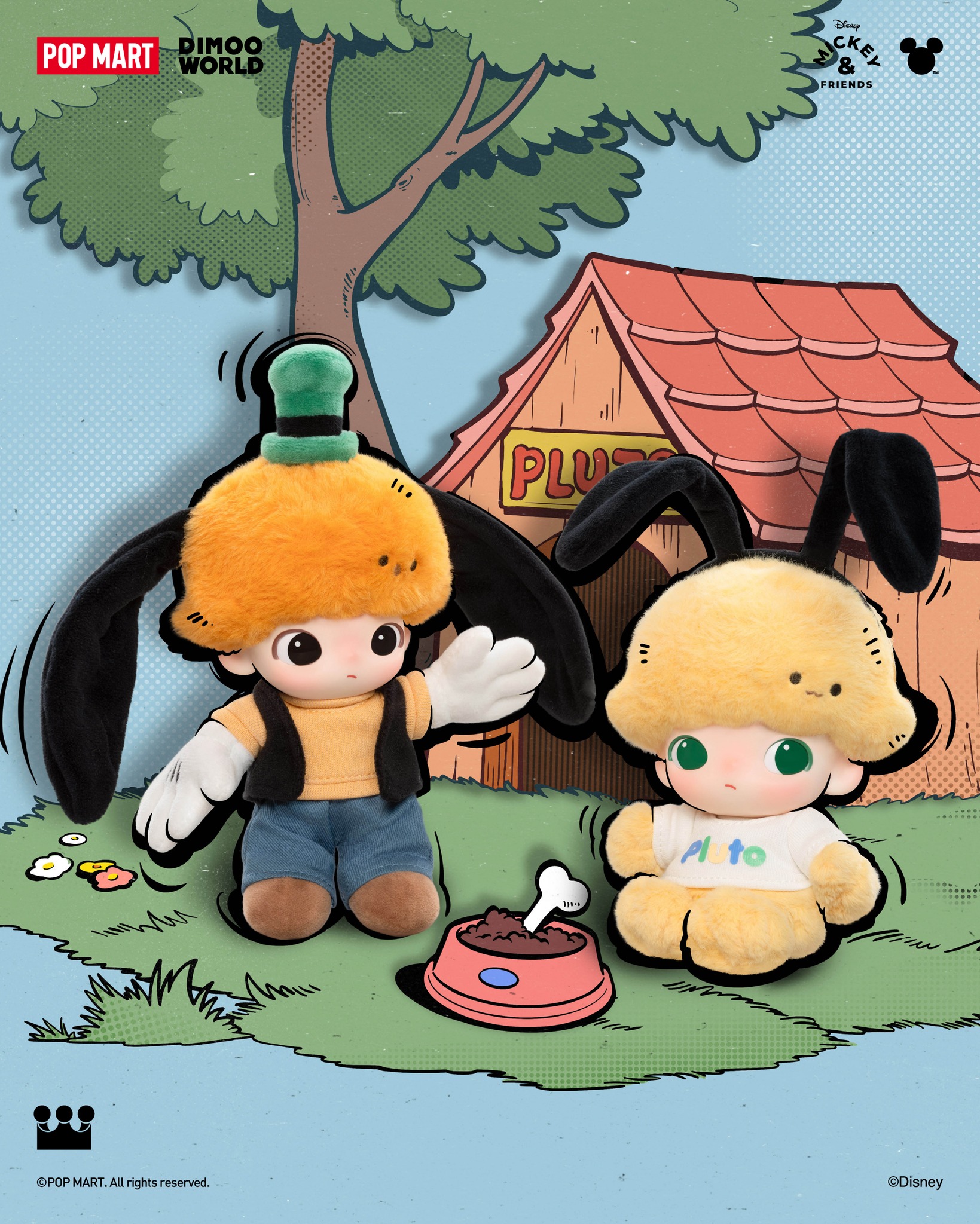 DIMOO WORLD × DISNEY Series-Vinyl Plush Keychain Blind Box