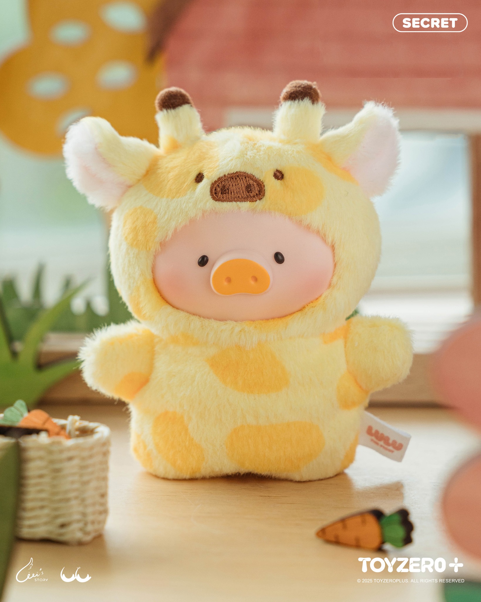 LuLu the Piggy Animal Party - Puppet Show  PVC Face Plush Keychain
