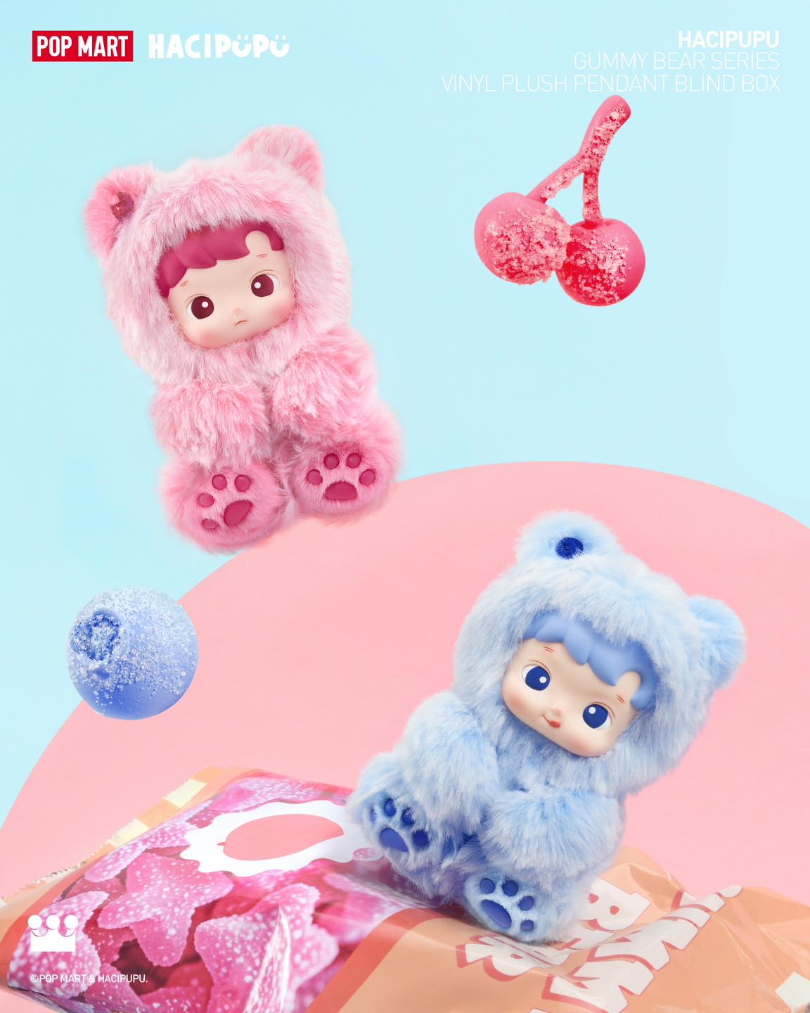 HACIPUPU Gummy Bear Series-Vinyl Plush Pendant