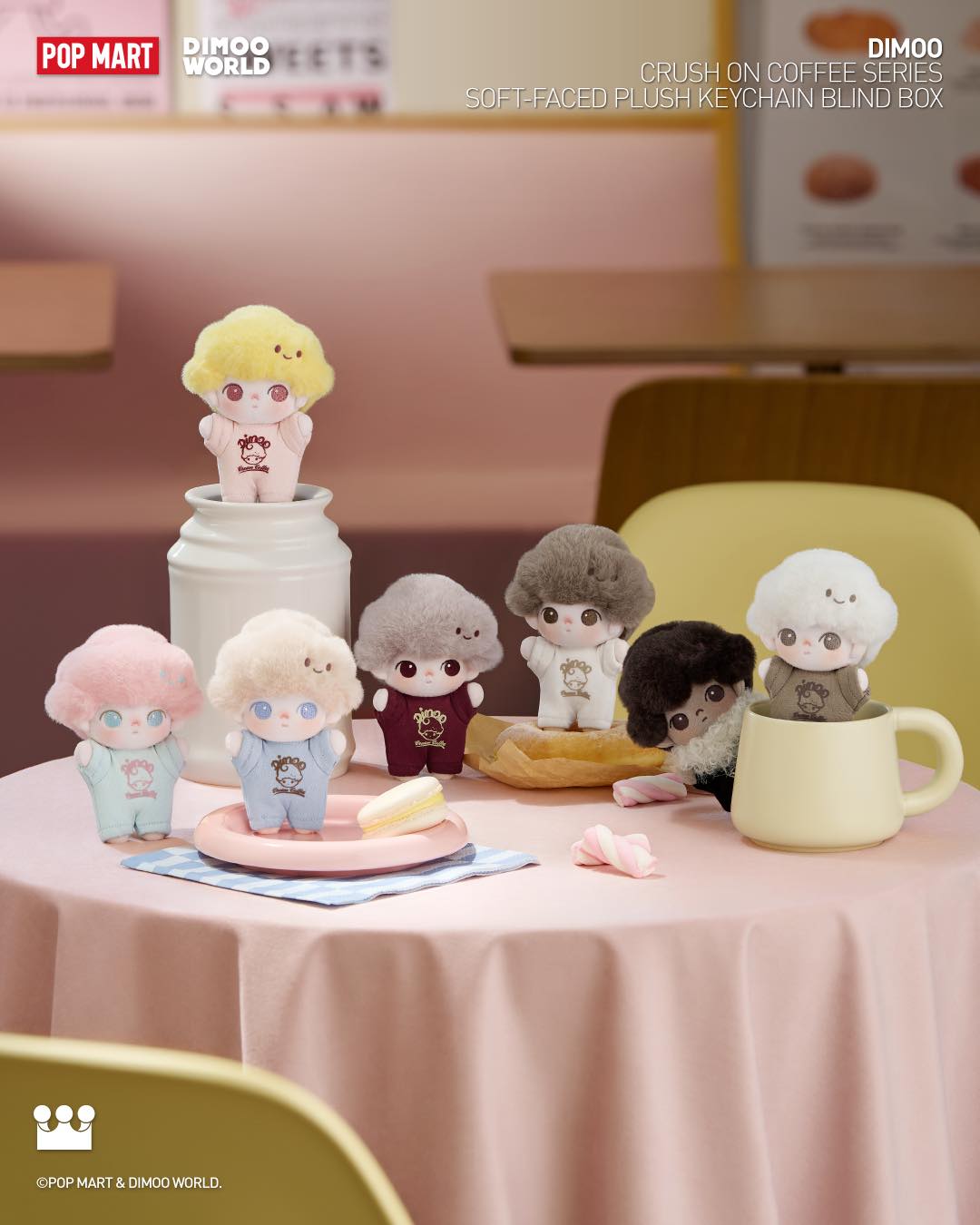 DIMOO Crush on Coffee Series Soft-faced Plush Keychain