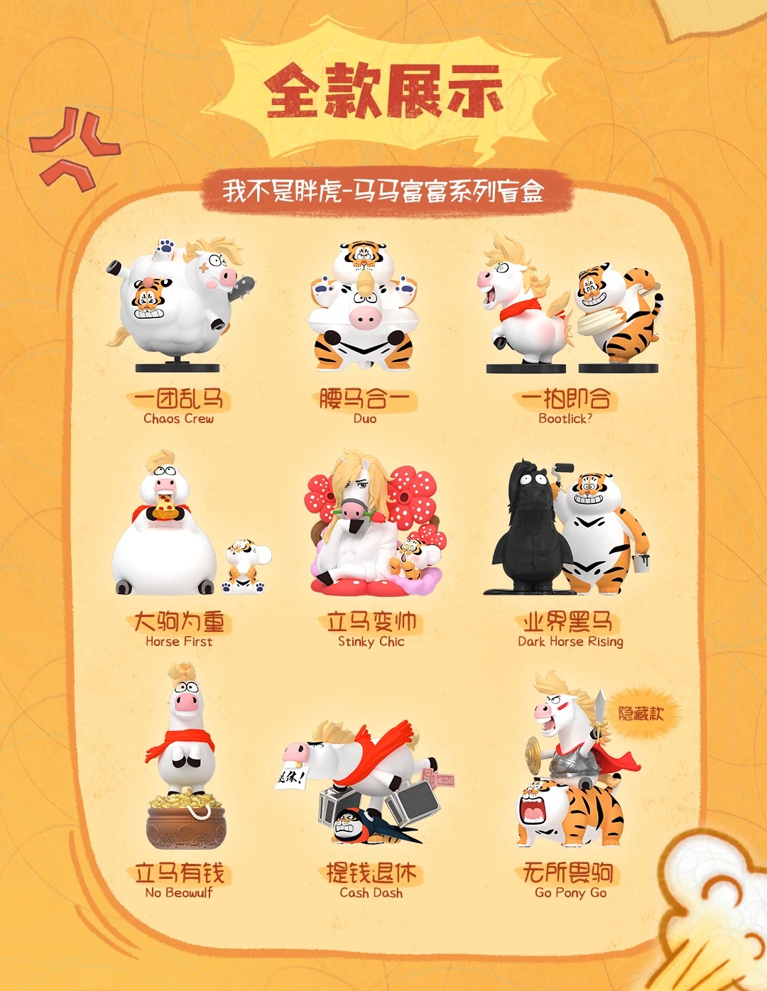 Fat Tiger Horse Horse Fortune Series Blind Box