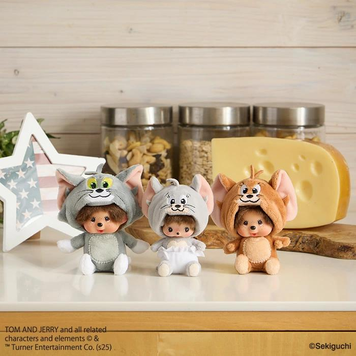 Monchhichi x Tom and Jerry Big Face SS Keychain
