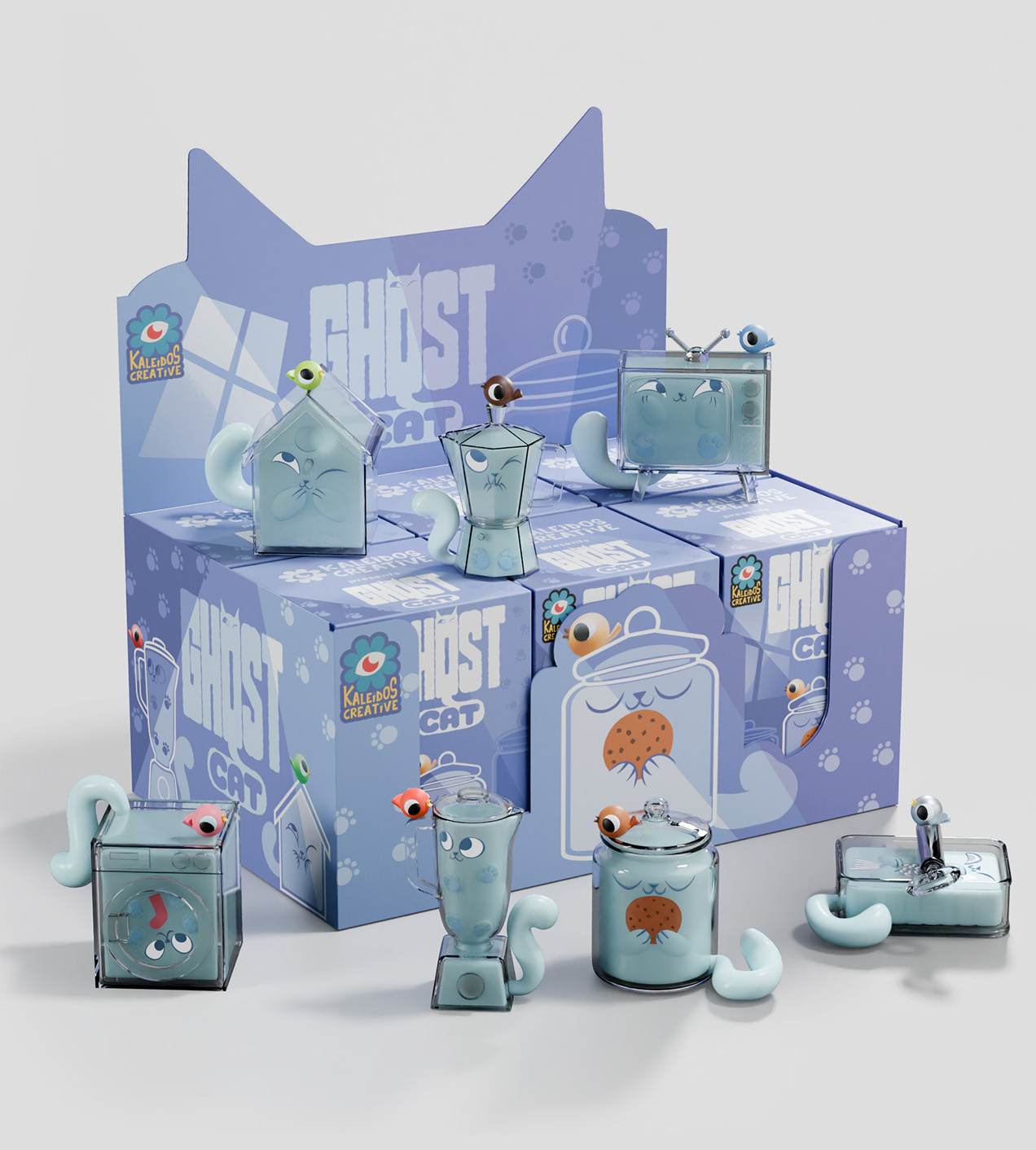 Kaleidos Crative Ghost Cat Blind Box S1